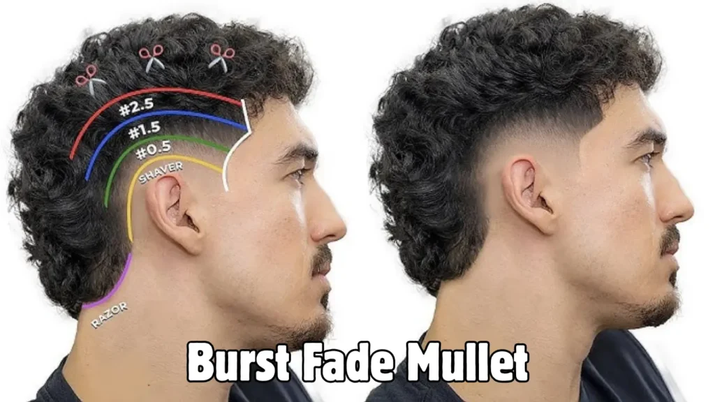 Burst Fade Mullet