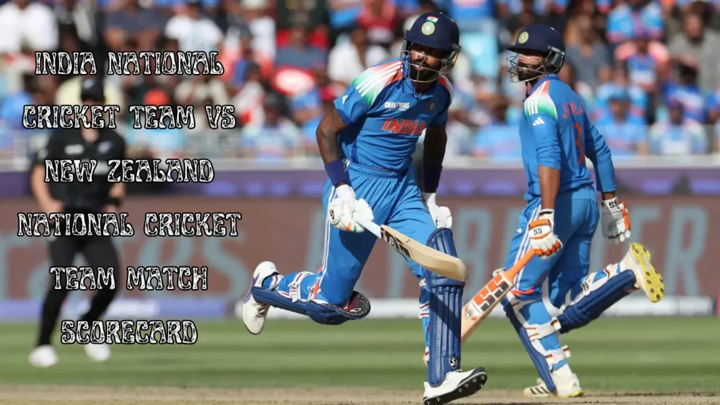 India National Cricket Team vs New Zealand National Cricket Team Match Scorecard